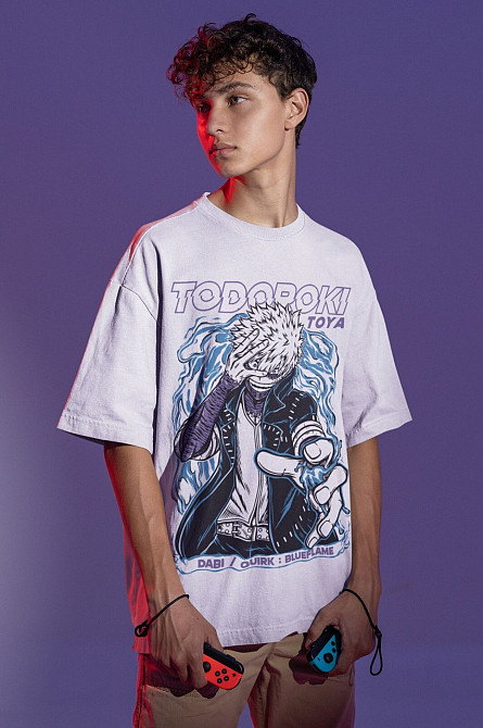 Футболка для хлопчика з аніме принтом Моя геройська академія оверсайз (зріст від 165 до 180) Чорний AnimeJ1175m Дніпро - фото 3