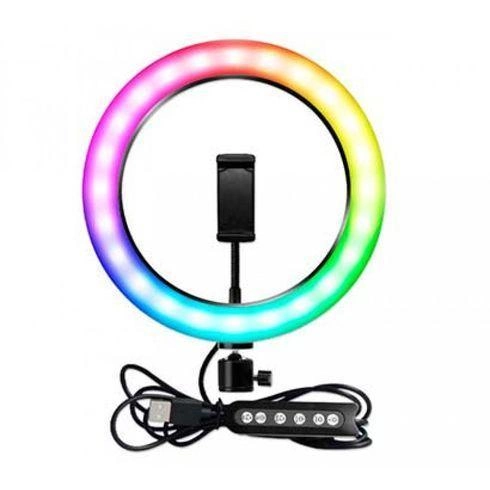 Светодиодная кольцевая лампа MJJ-36см USB LED RGB с держателем для телефона Винница