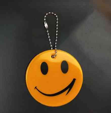 Брелок фликер Смайлик 65 мм золотистый Киев