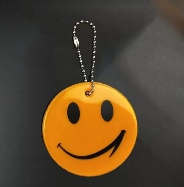 Брелок фликер Смайлик 65 мм золотистый Киев - изображение 1