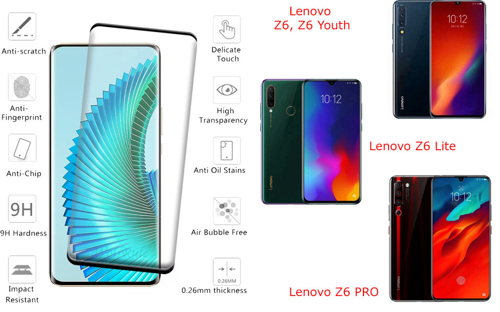 Захисне скло HyperGlass Pro для Lenovo Z6, Z6 Lite, Z6 PRO, Z6 Youth – максимальна чутливість та захист Київ - фото 2