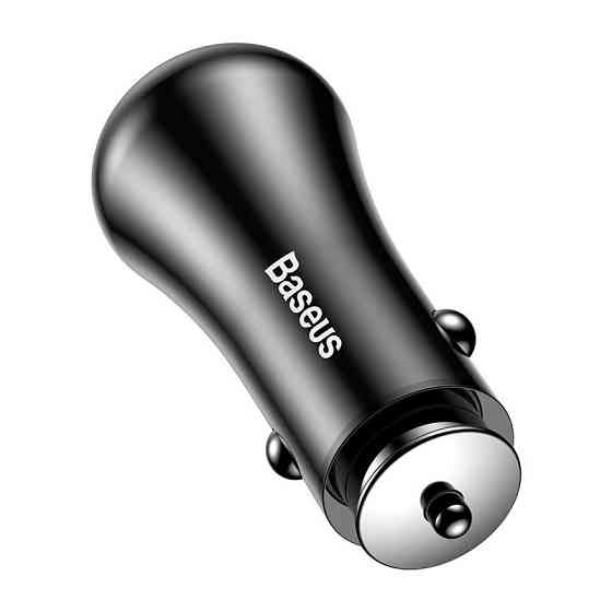 Автомобільний зарядний пристрій Baseus CCALL-GC01 Gentry series Dual-U QC3.0 18W (Чорний, два USB-порта) Миколаїв
