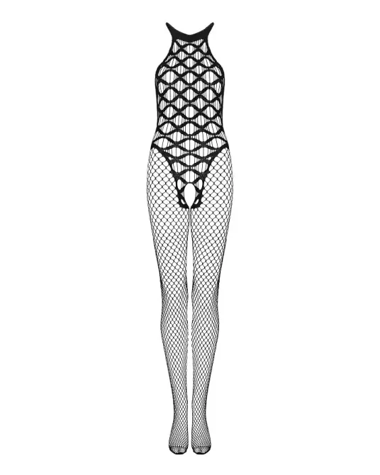 Сітчастий бодістокінг з імітацією боді Obsessive Bodystocking G332 S/M/L, black, з доступом Львів - фото 3