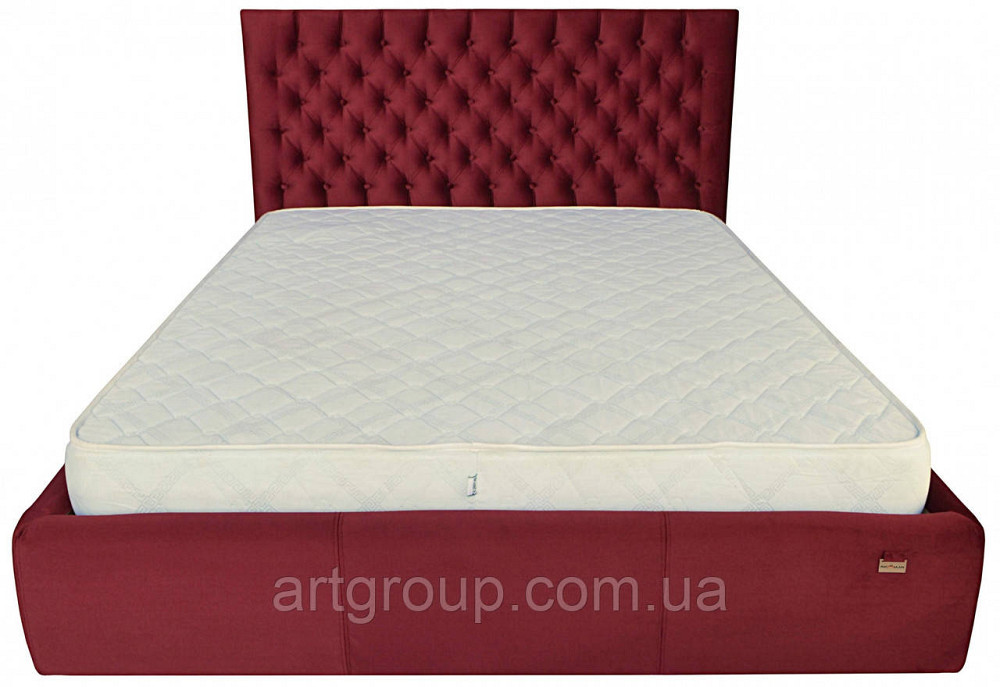 Кровать Cambridge VIP 120 х 190 см Missoni 026 С дополнительной металлической цельносварной рамой Бордовый Днепр - изображение 18
