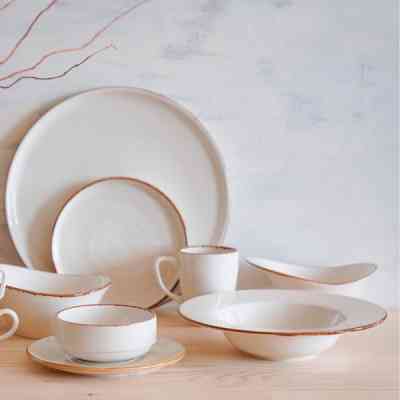 Тарелка By Bone серія "Harmony" Gleam глибока низька 21 см, 500 мл (HA-GL-ZT-21-CK) Винница