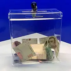 Ящик 180х130х90 мм для збору пожертв із замком Полтава