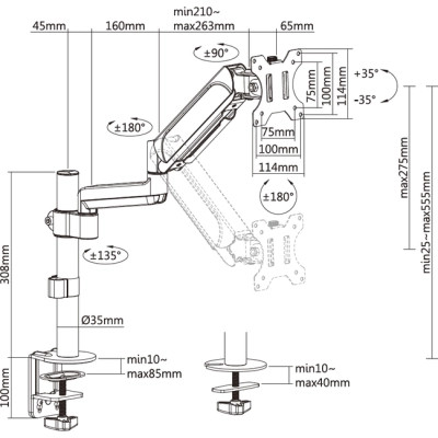 Кронштейн OfficePro MA721B Вінниця - фото 7
