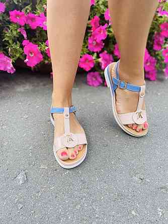 Kentro Босоніжки жіночі KENTO 110 пудра (літо, шкіра/лак натуральна) (927) Коломыя