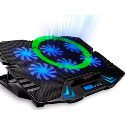 Підставка до ноутбука IceCoorel 10-17", 6*70mm 1800 RPM, 2*USB, + LCD, 365*297*30mm, Black (K8) Вінниця - фото 4