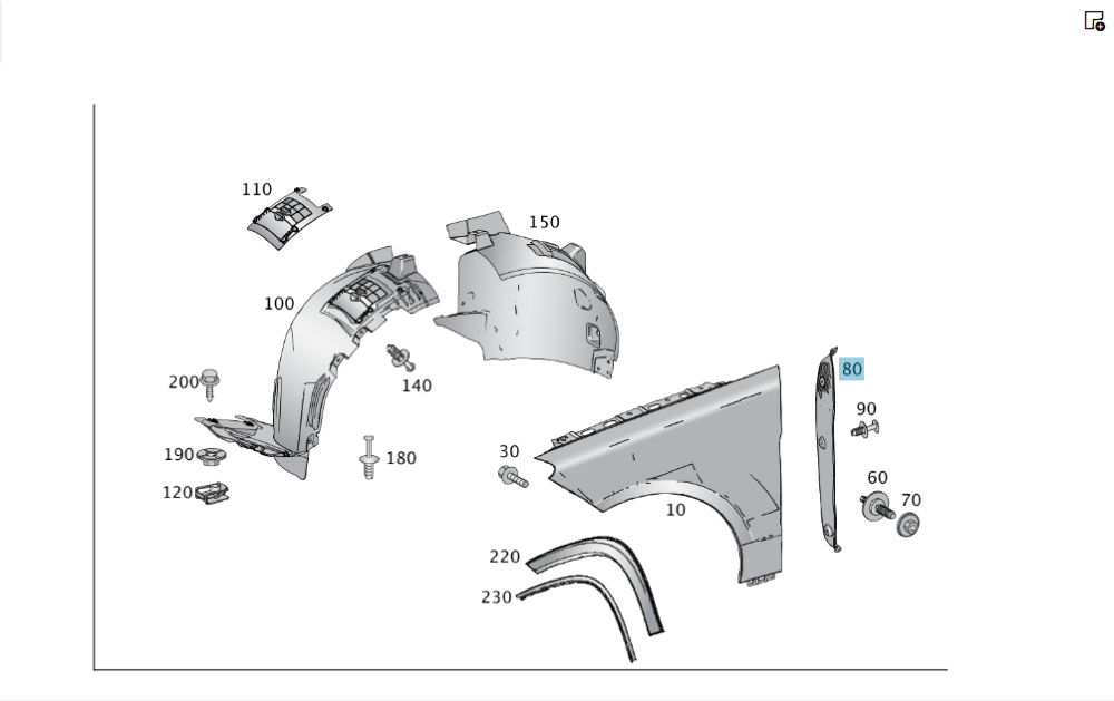 Mercedes-Benz  A1668890025 Пильовик переднього правого крила ML/GLE W166 GL/GLS X166 Одесса - изображение 10