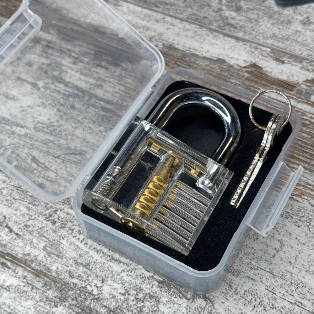 Прозрачный замок для практики, тренировочный набор слесаря с прозрачным корпусом Киев - изображение 2