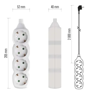 Сетевой удлинитель EMOS P0422 Винница - изображение 4