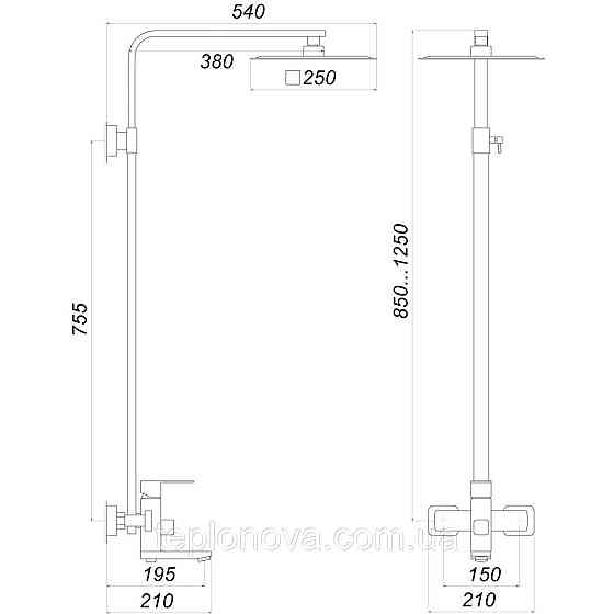 Душевая система Globus Lux SICILIA SBQ-SH-02 Черновцы