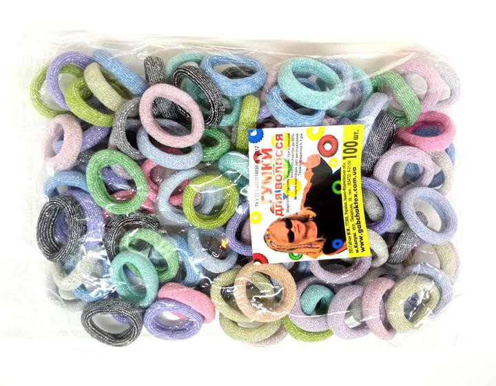 Резинка для волос люрекс набор 100 шт Киев - изображение 1