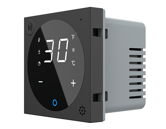 Терморегулятор (термостат) сенсорний програмований для водяної теплої підлоги Livolo, чорний, модуль без рамки (VL-FCQ1-2BP) Коломия - фото 1