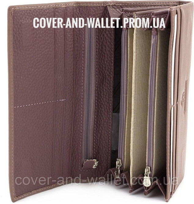 Женский кожаный кошелек на магнитной фиксации пудрового цвета Marco Coverna MC 1413-6 Киев - изображение 8