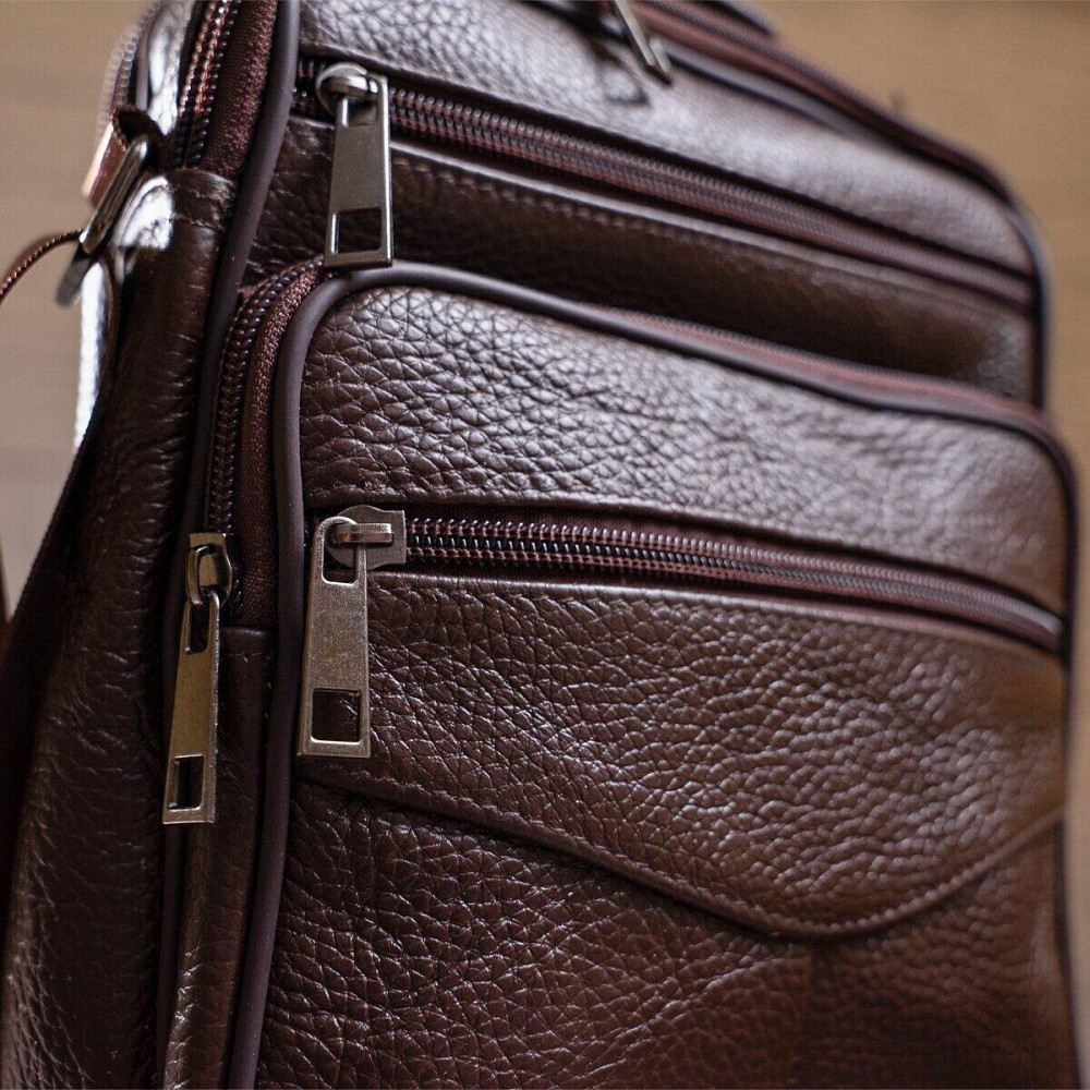 Мессенджер шкіряний 14991 Vintage Коричневий Київ - фото 3