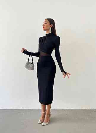 Женское романтическое элегантное меди платье с микродайвингом. Одесса