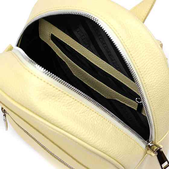 Оригинальный женский рюкзак из натуральной кожи Shvigel 16307 Желтый Киев