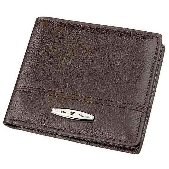 Кошелек мужской флотар кожаный TAILIAN 18999 Темно-коричневый Киев