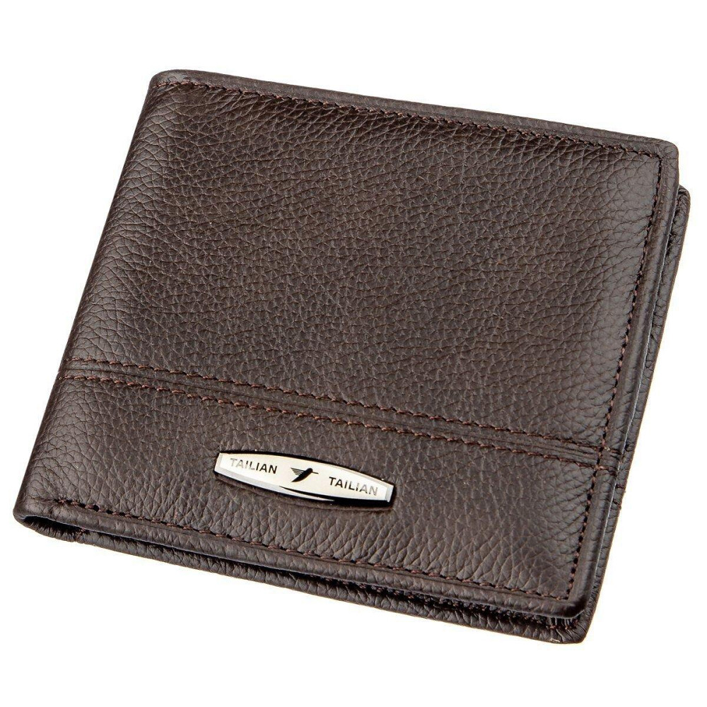 Кошелек мужской флотар кожаный TAILIAN 18999 Темно-коричневый Киев - изображение 5