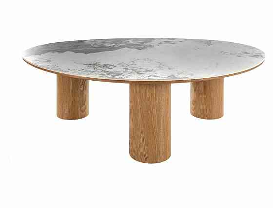 Журнальний столик ADELIS білий PANDORO/дуб 110*80 Днепр