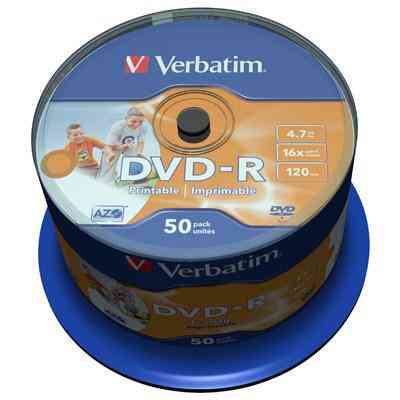 Диск DVD Verbatim 4.7Gb 16X CakeBox 50шт AZO Print (43533) Вінниця