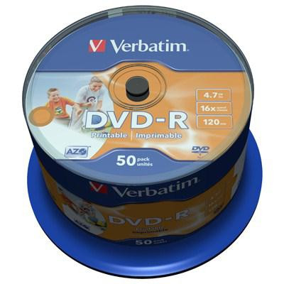 Диск DVD Verbatim 4.7Gb 16X CakeBox 50шт AZO Print (43533) Вінниця - фото 1
