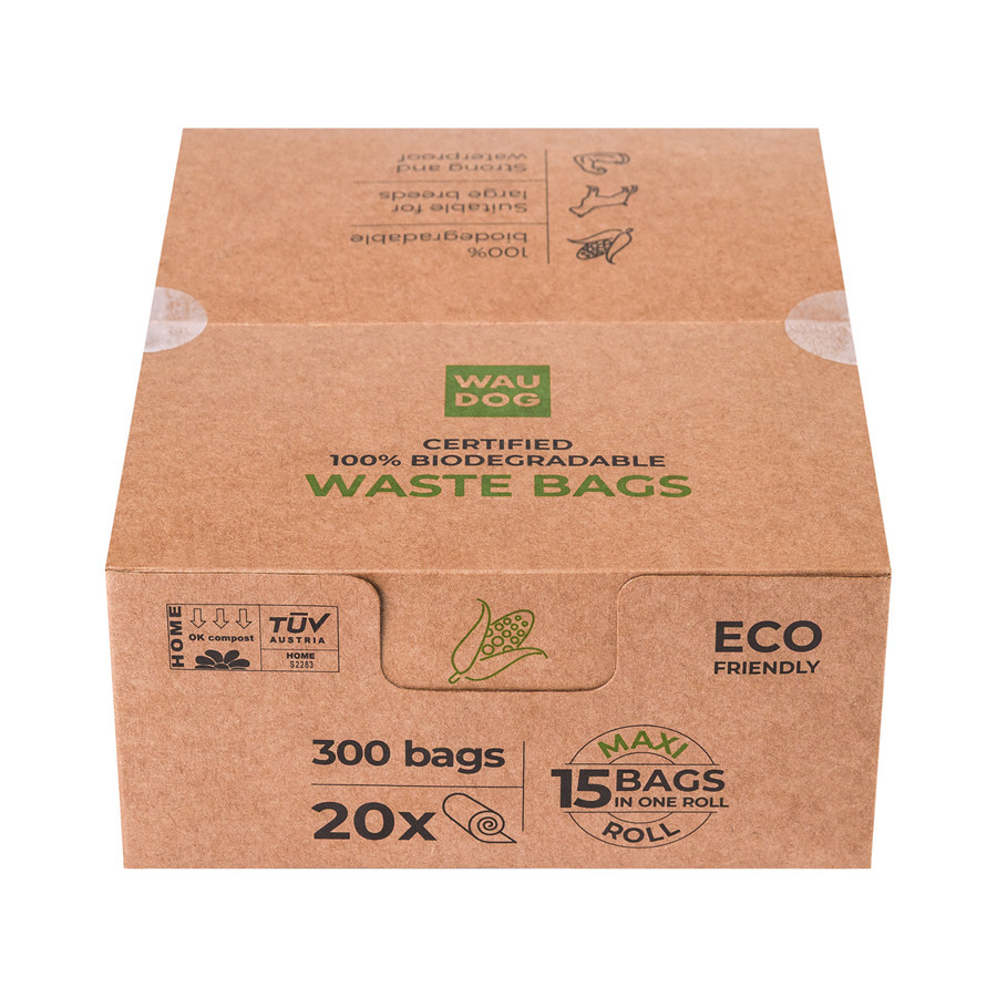 Биоразлагаемые пакеты WAUDOG для уборки за животными, МАКСИ, 22х33 см, уп. 20 рул (300 шт) Киев - изображение 3