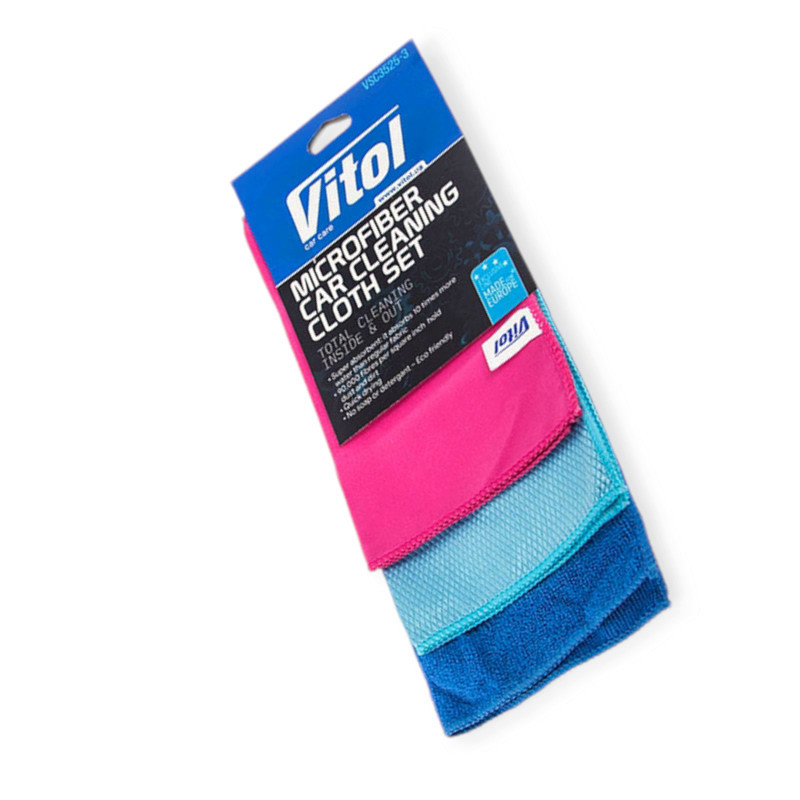 Серветка універсальна асорті 3 шт (35х30) + (30х30) + (25х30) унів + полірування + скло мікрофібра Мукачево - фото 1