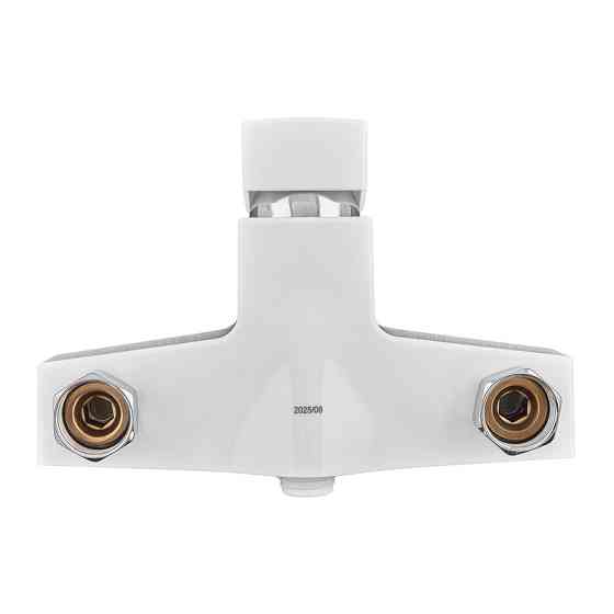 Змішувач для ванни Plamix Kubus-006 Euro Set White (з шлангом, лійкою та кронштейном) (PM0738)   ( 20560 ) Харків
