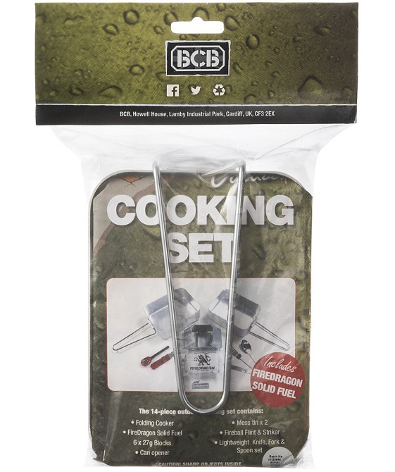 Туристичний Набір Посуду зі столовими приладами + кремінь з паливом BCB "Adventure Cooking" (CN020) Сталь Нововолинськ - фото 3