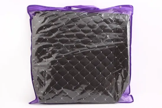 Накидка на сидушку алькантара передня чорний/серая нитка (2 шт.) Вінниця