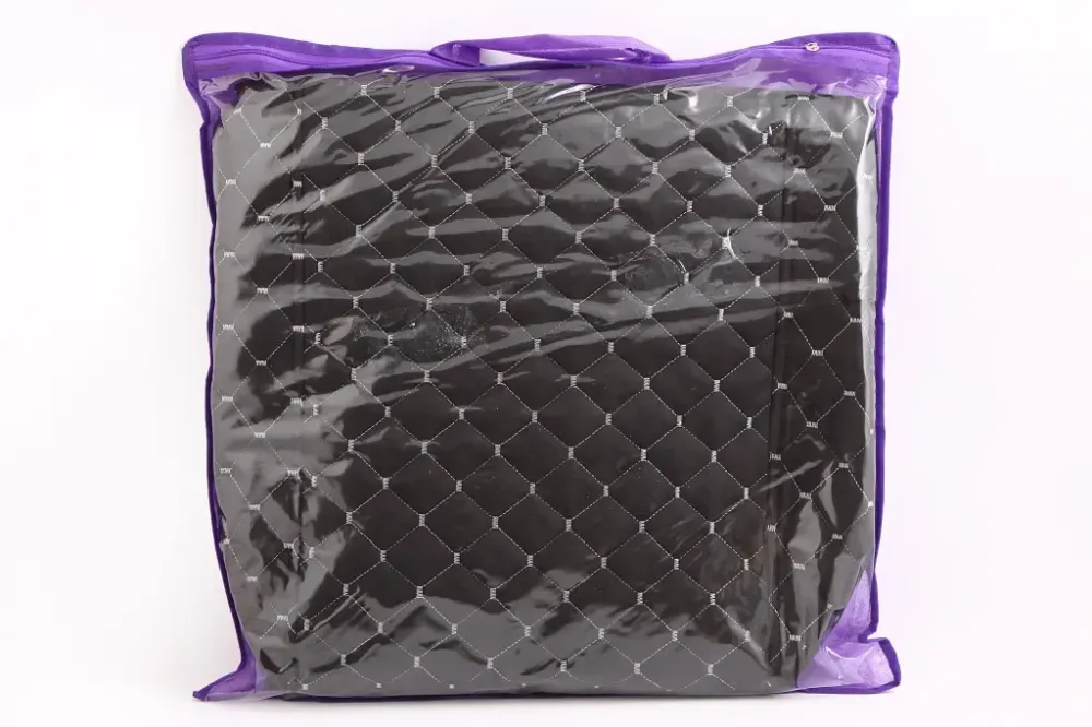 Накидка на сидушку алькантара передня чорний/серая нитка (2 шт.) Вінниця - фото 2