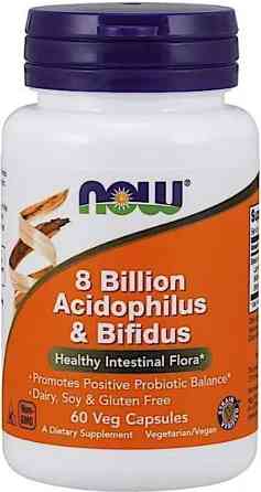 Пробіотики для травлення Now Foods Acidophilus & Bifidus 60 вег капс Київ