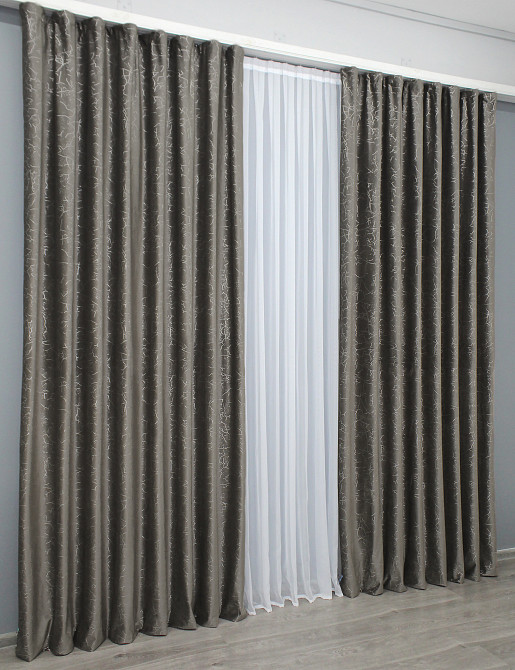 Комплект готових штор VR-Textil Оксамит (бархат) Афіна № 1316ш Какао 200х290 см 2 шт (32-039) Київ - фото 4