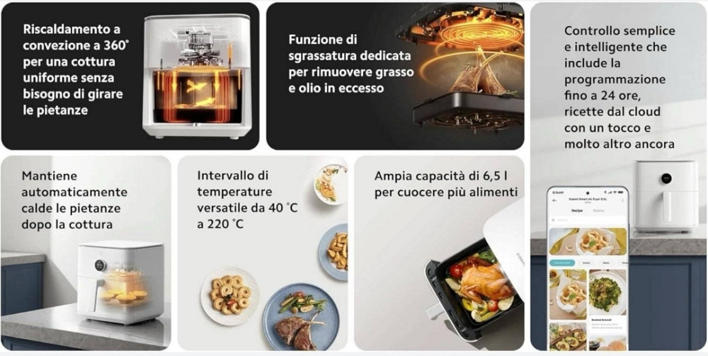 Мультипіч Xiaomi Mi Smart Air Fryer 6.5L для великої сім’ї,чорний. Київ - фото 4