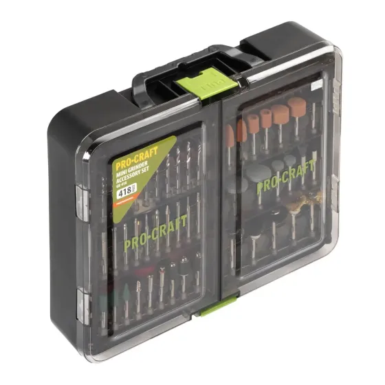Набір насадок для гравера Procraft ,Насадки для гравера 418 шт GK418 в кейсі,Насадки гравера для шліфування Львів