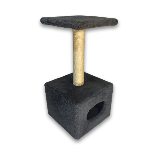 Дряпка Природа Д1 для котів з будкою капучино 32x32x65 см Київ - фото 3