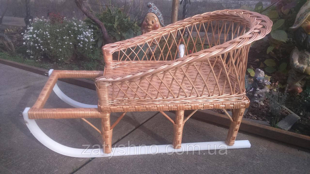 Санки плетеные из лозы удобные Киев - изображение 4