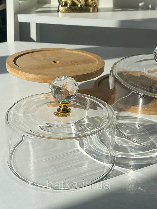 Набір для зберігання "Бамбукова перлина" скляна з бамбуковою підставкою 102-632 Київ - фото 6