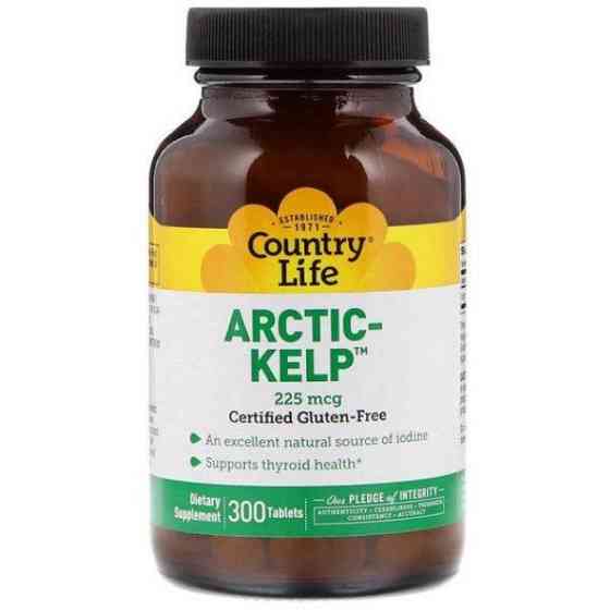Арктическая ламинария Country Life Arctic-Kelp 225 mcg 300 tablets Луцк