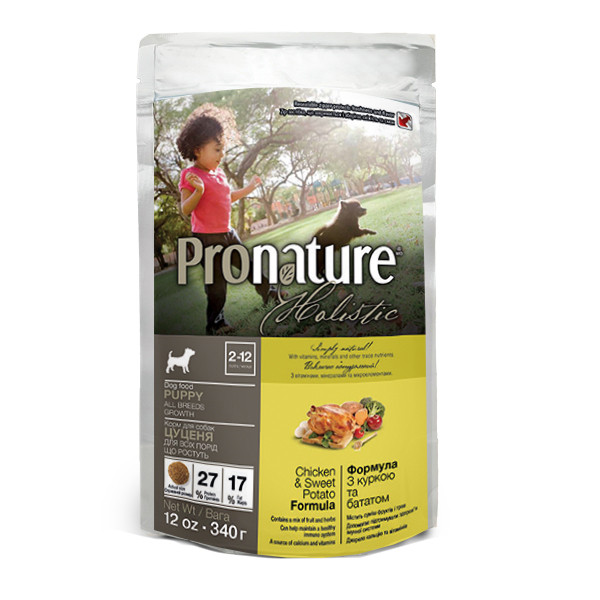 Pronature Holistic Puppy Chicken&Sweet Potato ПРОНАТЮР ХОЛИСТИК КУРИЦА С БАТАТОМ сухой холистик корм для щенков Киев - изображение 1