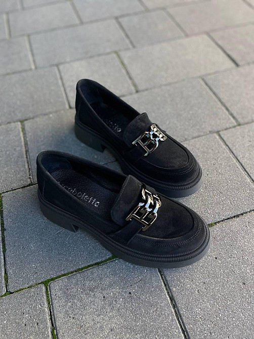 Arcoboletto Туфлі жіночі Arcoboletto 907 чорні (весна-осінь, замша натуральна) (5436) Коломия - фото 10