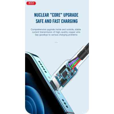 Дата кабель USB 2.0 AM to Lightning 1.0m 2.1A silicone white XO (NB208-L-1-WH) Вінниця