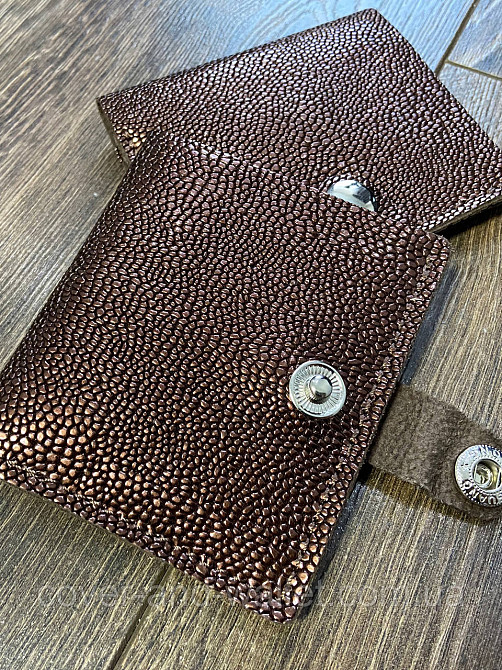 Маленький жіночий гаманець бронзового кольору з натуральної шкіри PS Leather Київ - фото 2