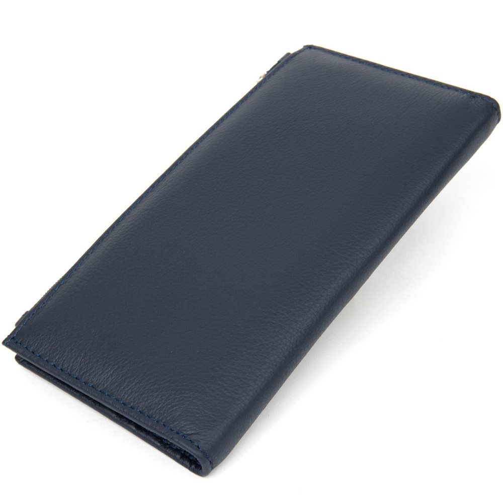 Стильний жіночий шкіряний гаманець ST Leather 19382 Темно-синій Київ - фото 2