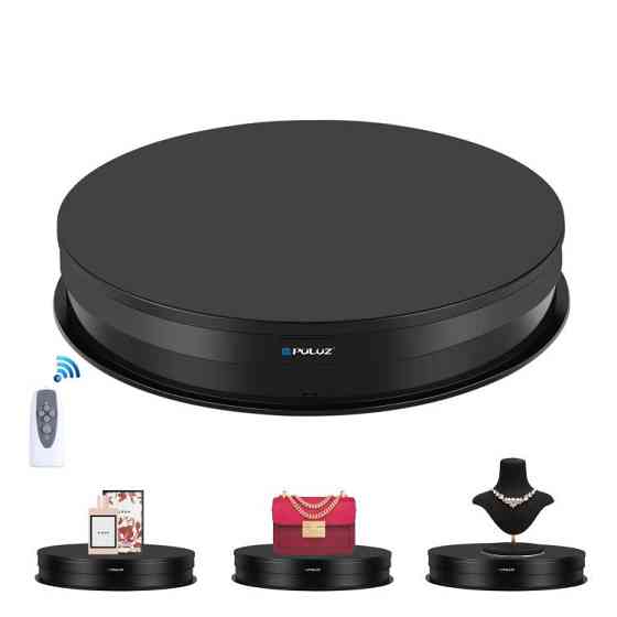 Предметний стіл поворотний 30см з пультом чорний для фото-відеозйомки Puluz PU3131B Київ