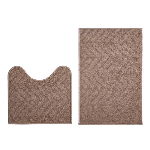 Набір килимків для ванної 2шт: 44*70см+44*40см U-виріз Little бежевий Дариана Житомир