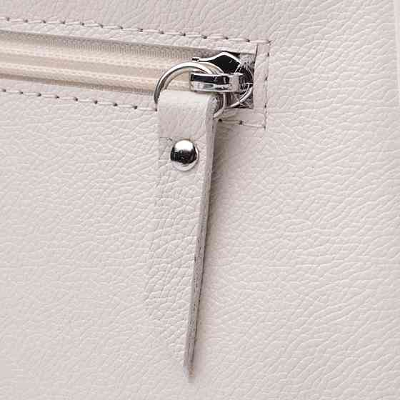 Сумка багет з ланцюжком і знімним ремінцем з натуральної шкіри Shvigel 22835 Бежева Київ